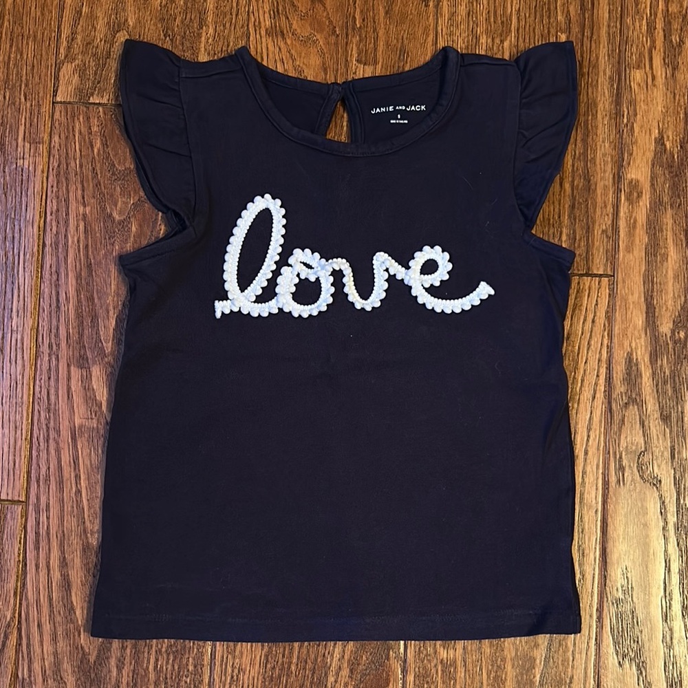 Janie and Jack Love Tank Top- Size 5